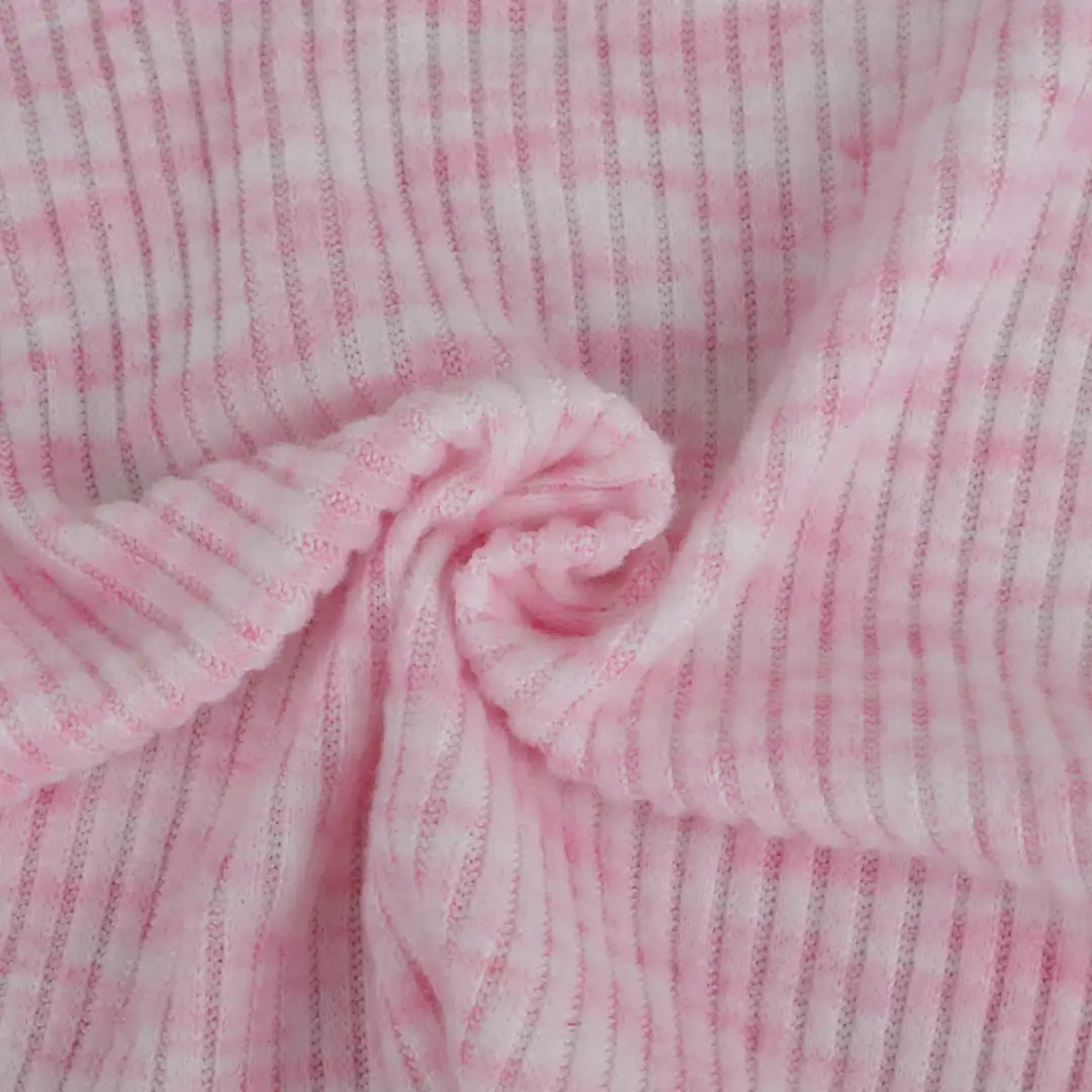 China Fabric for Polo Shirt,Crop Top,Sweatshirt Rib Knit Fabric Polyester Spandex Pink color buy from China wholesaler bulk order at wholesale price free worldwide shipping Alibaba