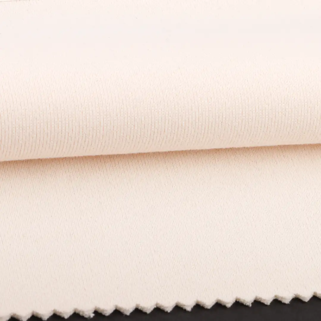 China Fabric for Blazer,Blouse Scuba Knit Fabric Polyester cream-coloured color buy from China wholesaler bulk order at wholesale price free worldwide shipping Alibaba