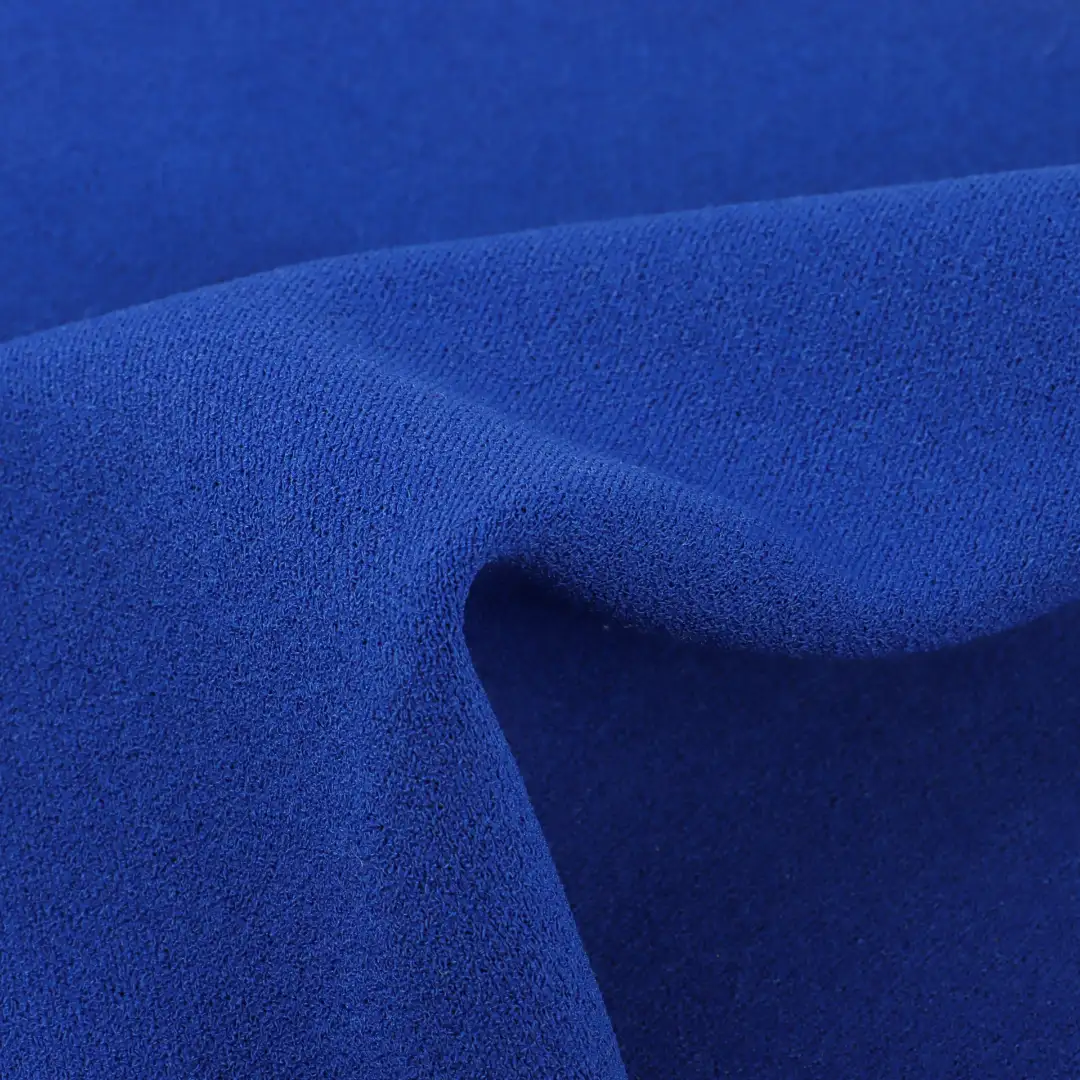 China Fabric for Blouse Single Jersey Knit Fabric Polyester Elastane blue color buy from China wholesaler bulk order at wholesale price free worldwide shipping Alibaba