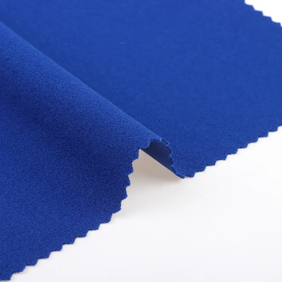 China Fabric for Blouse Single Jersey Knit Fabric Polyester Elastane blue color buy from China wholesaler bulk order at wholesale price free worldwide shipping Alibaba