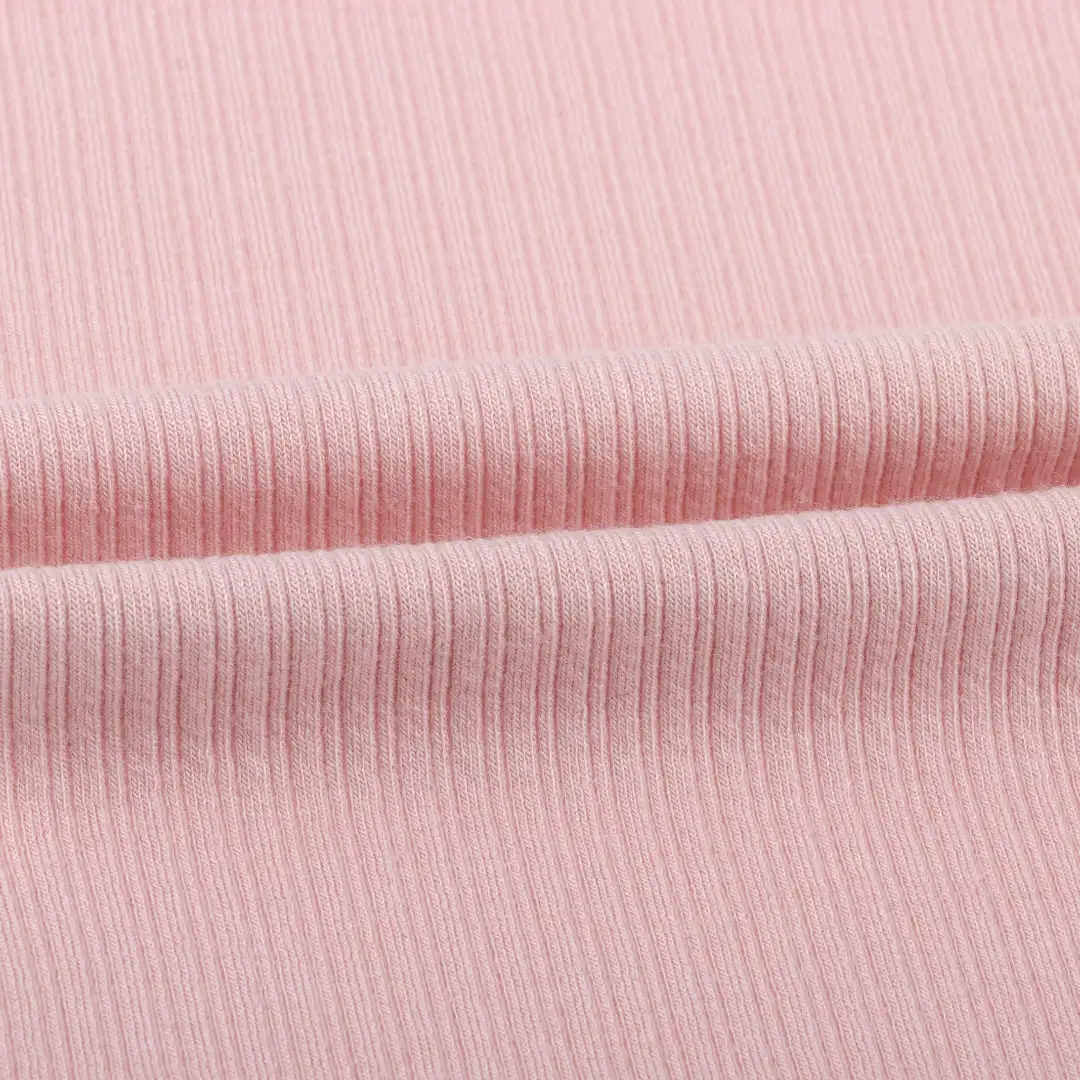 China Fabric for Jackets,Suit,Loungewear Rib Knit Fabric Polyester Rayon Spandex PINK color buy from China wholesaler bulk order at wholesale price free worldwide shipping Alibaba