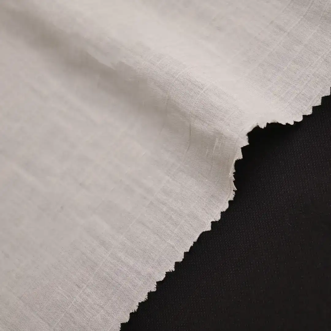 China Fabric for Shirt,Blouse Cotton Crepe Natural Woven Fabric Nylon Rayon Milky white color buy from China wholesaler bulk order at wholesale price free worldwide shipping Alibaba