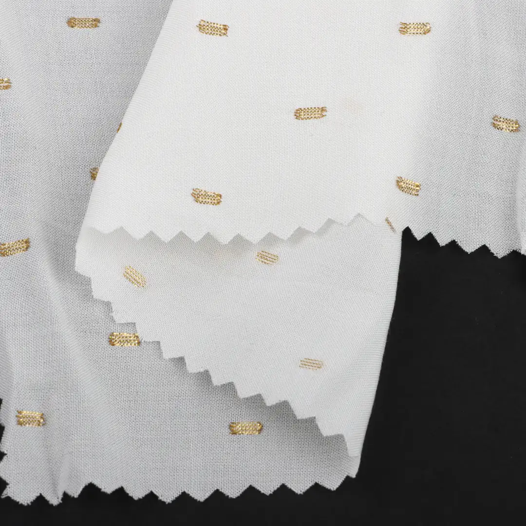 China Fabric for Shirt,Skirt Rayon Cut Flower Natural Woven Fabric Rayon Metal WHITE color buy from China wholesaler bulk order at wholesale price free worldwide shipping Alibaba