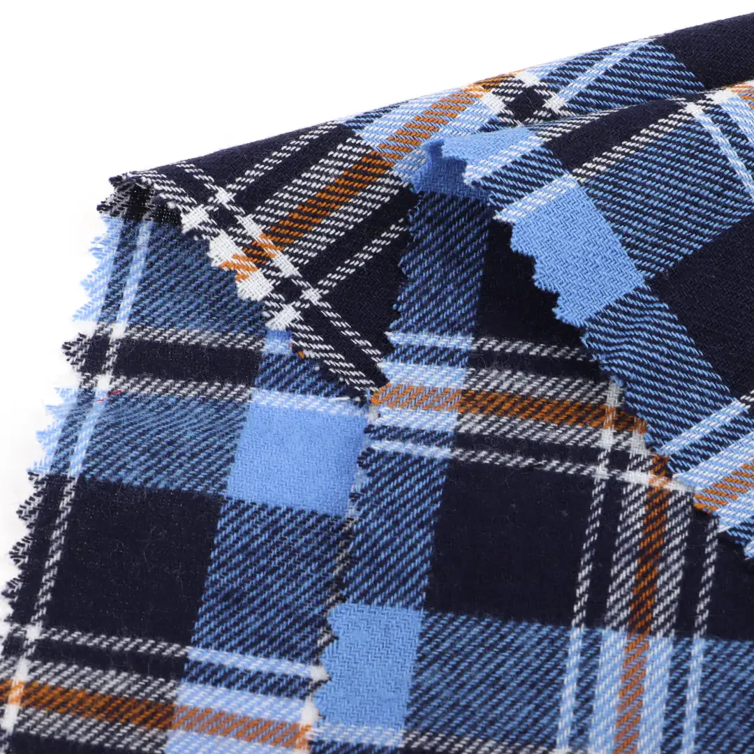 China Fabric for Shirt Cotton YD Flannel Natural Woven Fabric Cotton BLUE color buy from China wholesaler bulk order at wholesale price free worldwide shipping Alibaba