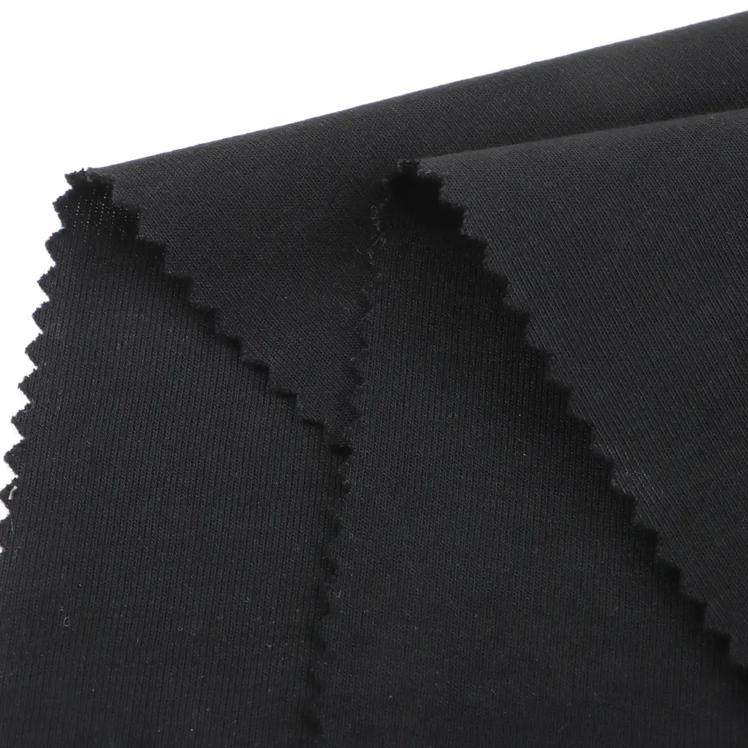 China Fabric for Jackets,Blouse Ponte Roma Knit Fabric Cotton Nylon black color buy from China wholesaler bulk order at wholesale price free worldwide shipping Alibaba