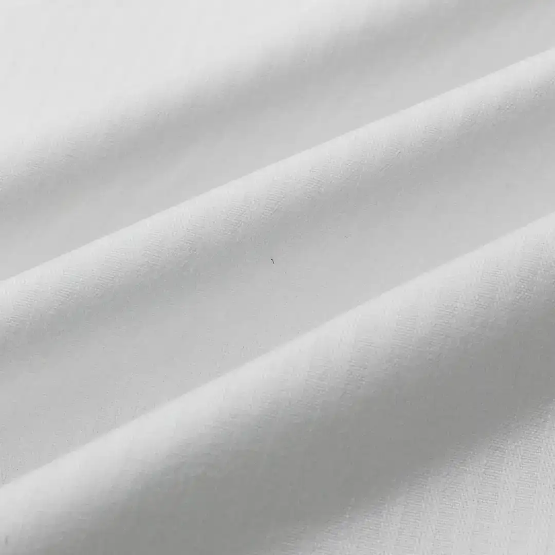 China Fabric for Shirt,Blouse,Over Shirt Polyester Jacquard Synthetic Woven Fabric Polyester Cotton white color buy from China wholesaler bulk order at wholesale price free worldwide shipping Alibaba