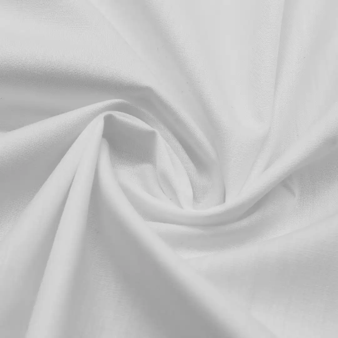 China Fabric for Shirt,Blouse Cotton Plain Natural Woven Fabric Polyester Cotton white color buy from China wholesaler bulk order at wholesale price free worldwide shipping Alibaba