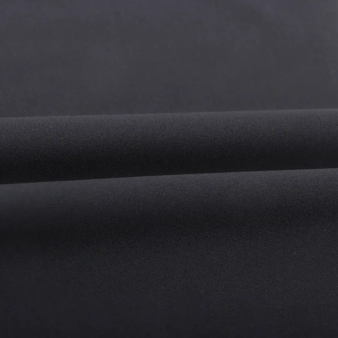 China Fabric for Pants High Stretch Yarn Fabric Synthetic Woven Fabric Polyester BLACK color buy from China wholesaler bulk order at wholesale price free worldwide shipping Alibaba