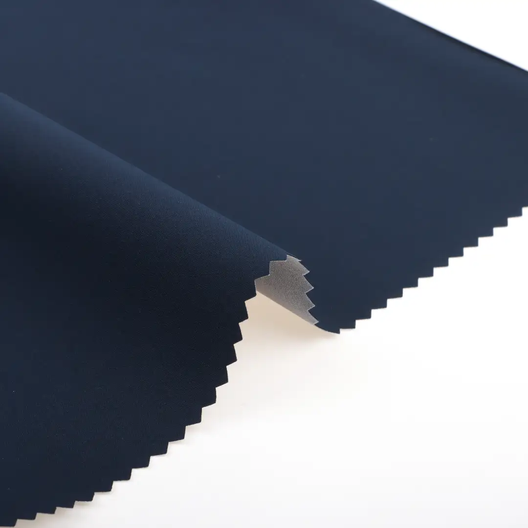 China Fabric for Jackets Taslon Bonded With Polyester Jersey Synthetic Woven Fabric Polyester BLUE color buy from China wholesaler bulk order at wholesale price free worldwide shipping Alibaba