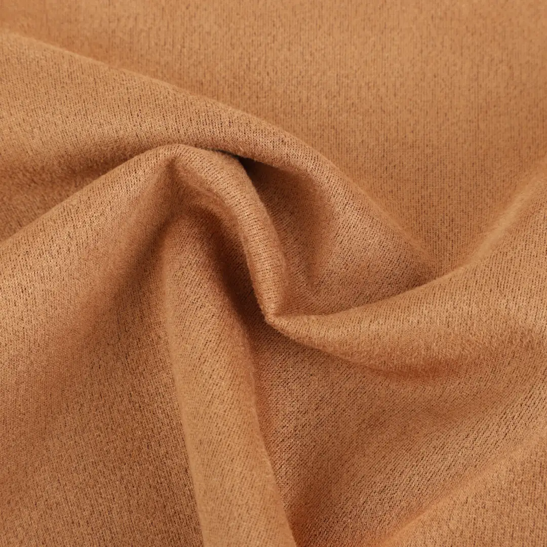 China Fabric for Jackets,Blazer Weft Suede Knit Fabric Polyester Spandex Camel color buy from China wholesaler bulk order at wholesale price free worldwide shipping Alibaba