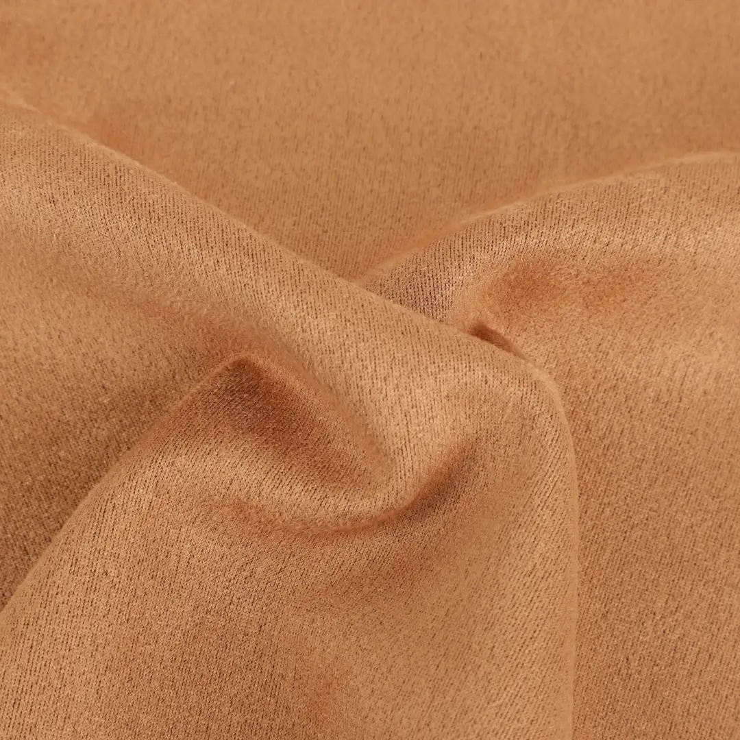 China Fabric for Jackets,Blazer Weft Suede Knit Fabric Polyester Spandex Camel color buy from China wholesaler bulk order at wholesale price free worldwide shipping Alibaba