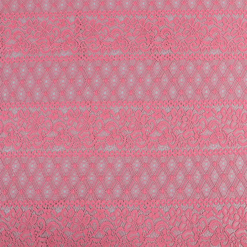 China Fabric for Shirt,Skirt Lace Knit Fabric Cotton Nylon Poly Rayon Pink color buy from China wholesaler bulk order at wholesale price free worldwide shipping Alibaba