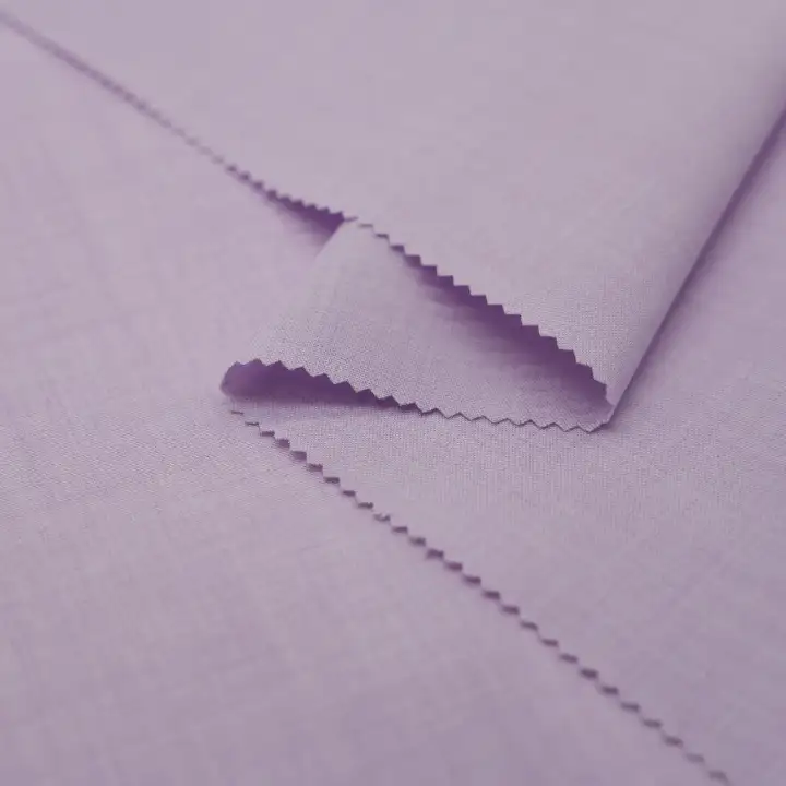 China Fabric for Shirt,Suit Trouser,Skirt,Suit Polyester/Rayon Plain Woven Blended Fabric Polyester Unifi Takeback Spandex Lavender color buy from China wholesaler bulk order at wholesale price free worldwide shipping Alibaba