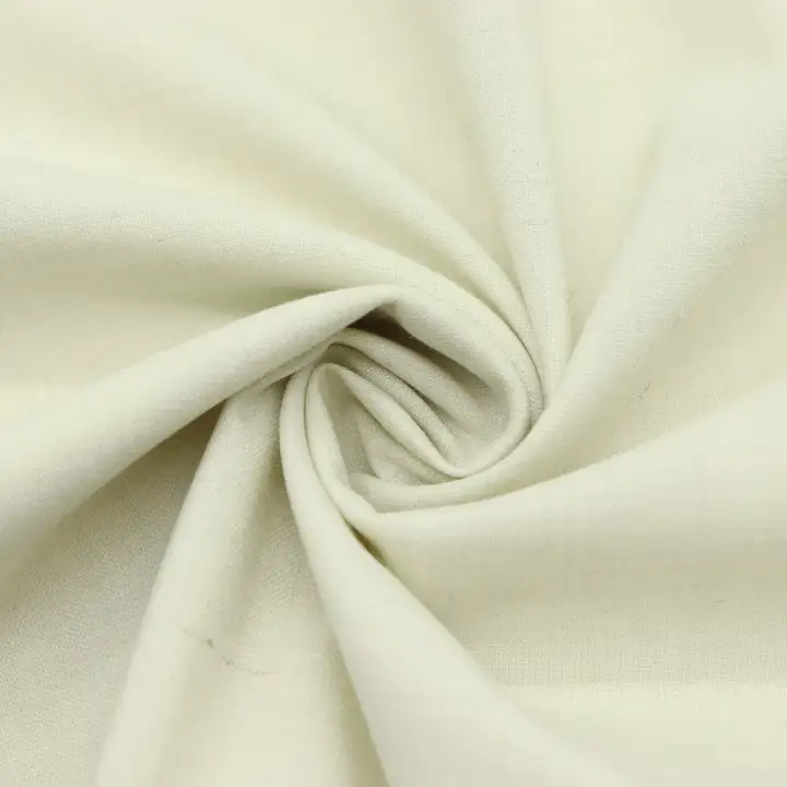 China Fabric for Pants,Skirt,Suit Polyester/Rayon Plain Woven Blended Fabric Polyester Viscose Spandex Ivory color buy from China wholesaler bulk order at wholesale price free worldwide shipping Alibaba