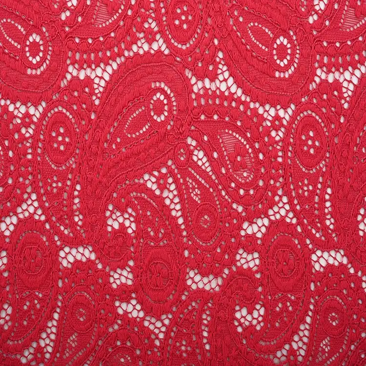 China Fabric for Skirt Lace Knit Fabric Nylon Rayon Cotton RED color buy from China wholesaler bulk order at wholesale price free worldwide shipping Alibaba