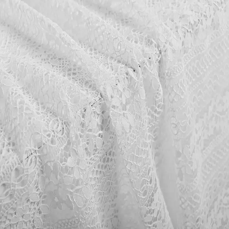 China Fabric for Shirt,T-Shirt,Skirt Lace Knit Fabric Cotton Rayon Nylon White color buy from China wholesaler bulk order at wholesale price free worldwide shipping Alibaba