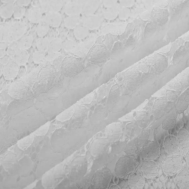 China Fabric for Shirt,Skirt Lace Knit Fabric Nylon Rayon Cotton White color buy from China wholesaler bulk order at wholesale price free worldwide shipping Alibaba