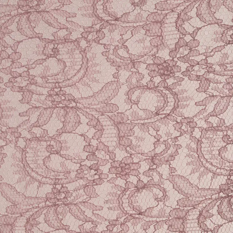 China Fabric for Shirt,Skirt Lace Knit Fabric Nylon Cotton Rayon Misty Rose color buy from China wholesaler bulk order at wholesale price free worldwide shipping Alibaba