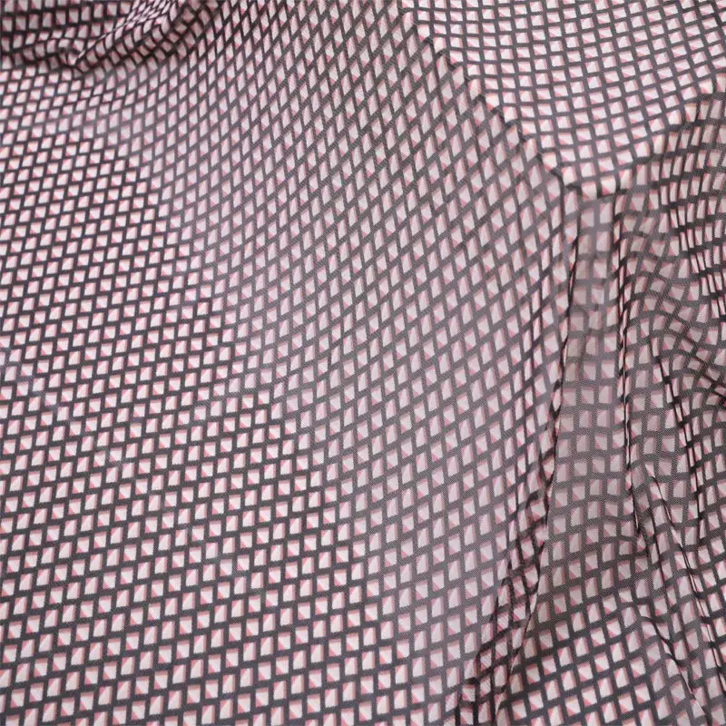 China Fabric for Shirt,Skirt Mesh Knit Fabric Poly Spandex Black color buy from China wholesaler bulk order at wholesale price free worldwide shipping Alibaba