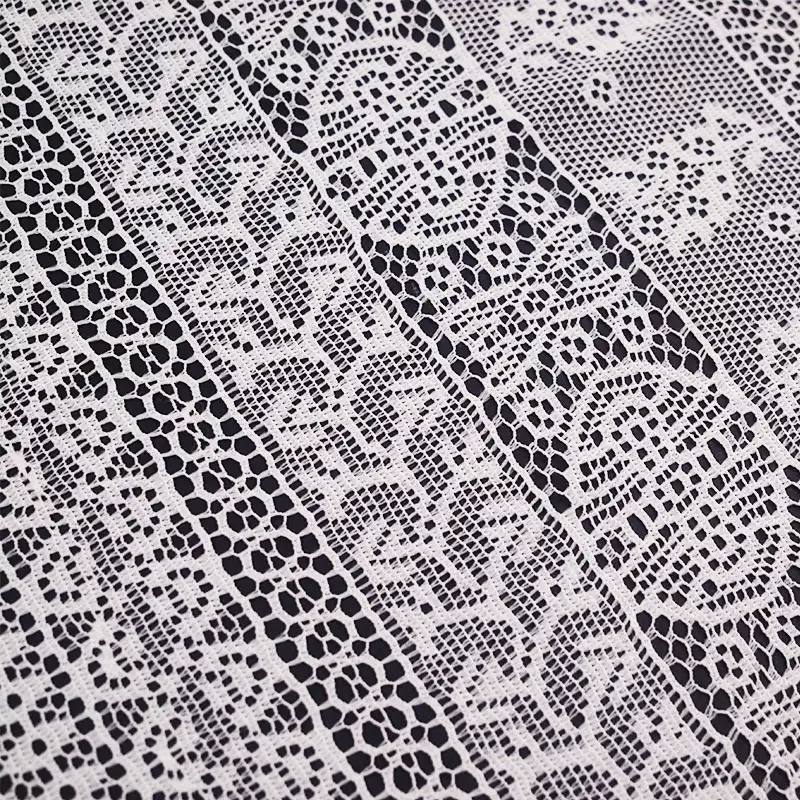 China Fabric for Shirt,Skirt Lace Knit Fabric Nylon Spandex White color buy from China wholesaler bulk order at wholesale price free worldwide shipping Alibaba