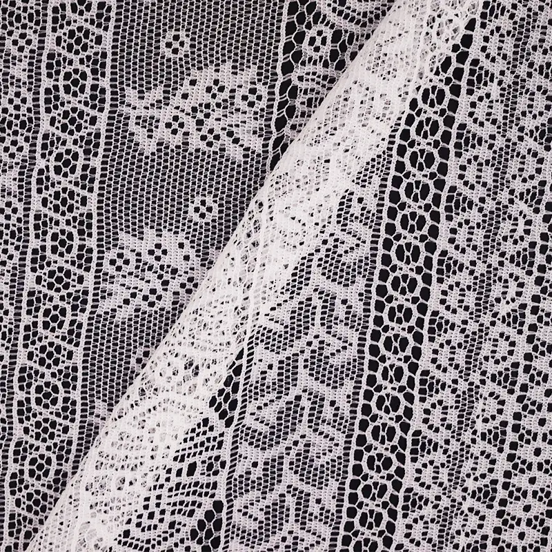 China Fabric for Shirt,Skirt Lace Knit Fabric Nylon Spandex White color buy from China wholesaler bulk order at wholesale price free worldwide shipping Alibaba