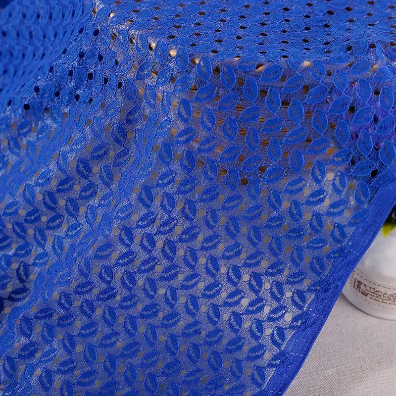 China Fabric for Shirt,Skirt Lace Knit Fabric Cotton Nylon Rayon Blue color buy from China wholesaler bulk order at wholesale price free worldwide shipping Alibaba