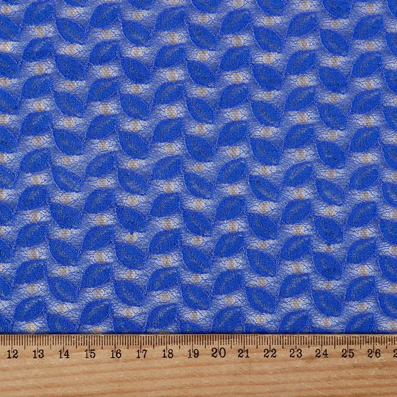 China Fabric for Shirt,Skirt Lace Knit Fabric Cotton Nylon Rayon Blue color buy from China wholesaler bulk order at wholesale price free worldwide shipping Alibaba