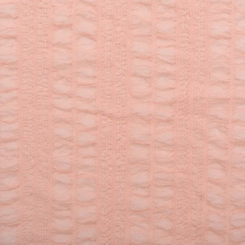 China Fabric for Shirt,Skirt Lace Knit Fabric Nylon Spandex Pink color buy from China wholesaler bulk order at wholesale price free worldwide shipping Alibaba