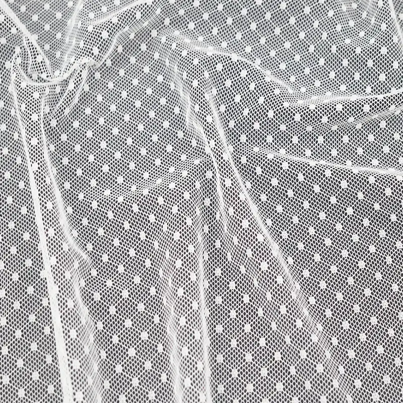 China Fabric for Shirt,Skirt Lace Knit Fabric Nylon Spandex White color buy from China wholesaler bulk order at wholesale price free worldwide shipping Alibaba