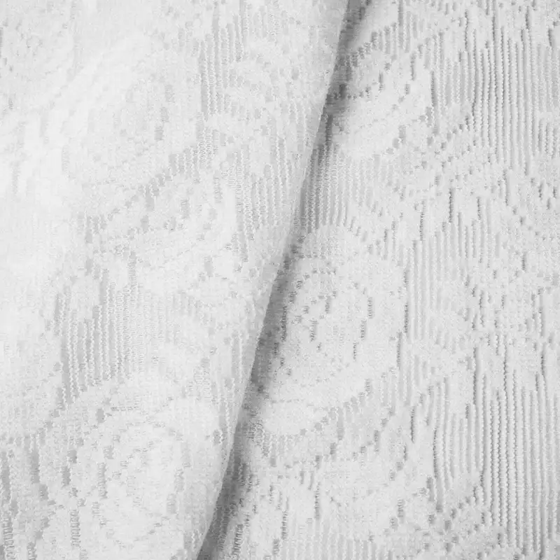 China Fabric for Shirt,Skirt Lace Knit Fabric Nylon Spandex White color buy from China wholesaler bulk order at wholesale price free worldwide shipping Alibaba