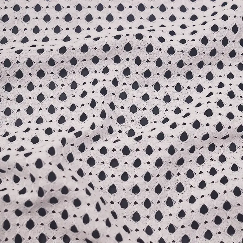 China Fabric for Shirt,Skirt Lace Knit Fabric Cotton Nylon White color buy from China wholesaler bulk order at wholesale price free worldwide shipping Alibaba