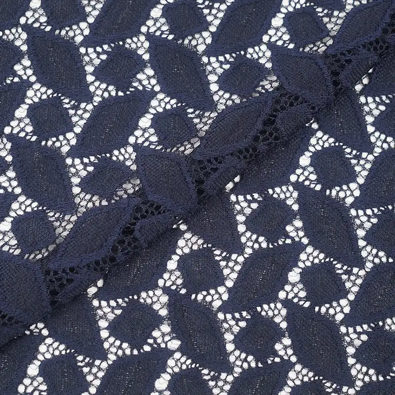 China Fabric for Shirt,Skirt Lace Knit Fabric Nylon Spandex Black color buy from China wholesaler bulk order at wholesale price free worldwide shipping Alibaba