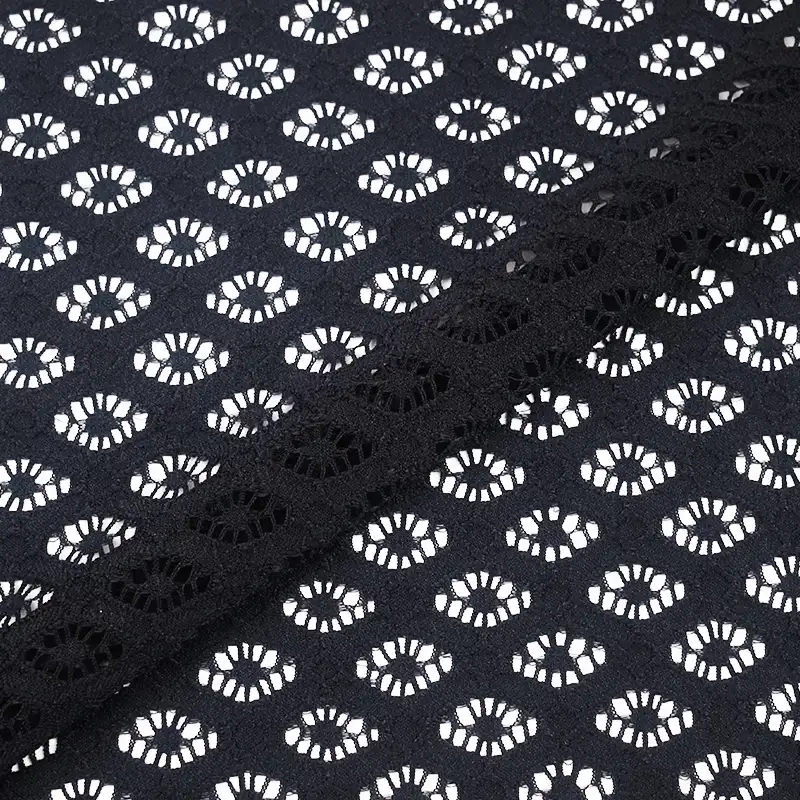 China Fabric for Shirt,Polo Shirt Lace Knit Fabric Spandex Nylon Black color buy from China wholesaler bulk order at wholesale price free worldwide shipping Alibaba