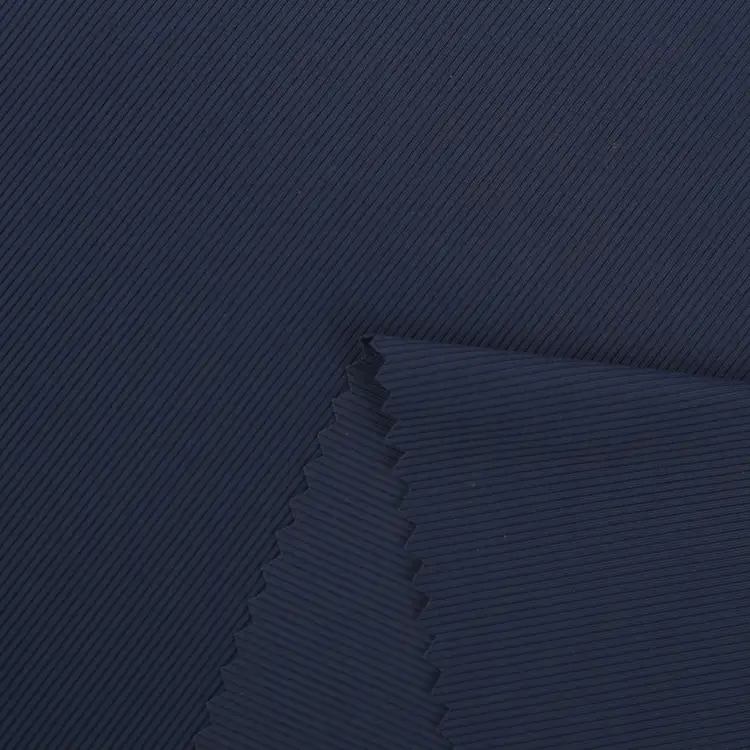 China Fabric for Pants,T-Shirt,Yoga Clothes Rib Knit Fabric Nylon Spandex Navy color buy from China wholesaler bulk order at wholesale price free worldwide shipping Alibaba