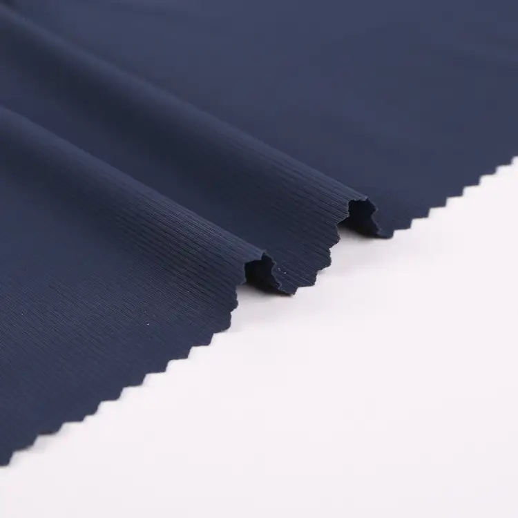 China Fabric for Pants,T-Shirt,Yoga Clothes Rib Knit Fabric Nylon Spandex Navy color buy from China wholesaler bulk order at wholesale price free worldwide shipping Alibaba