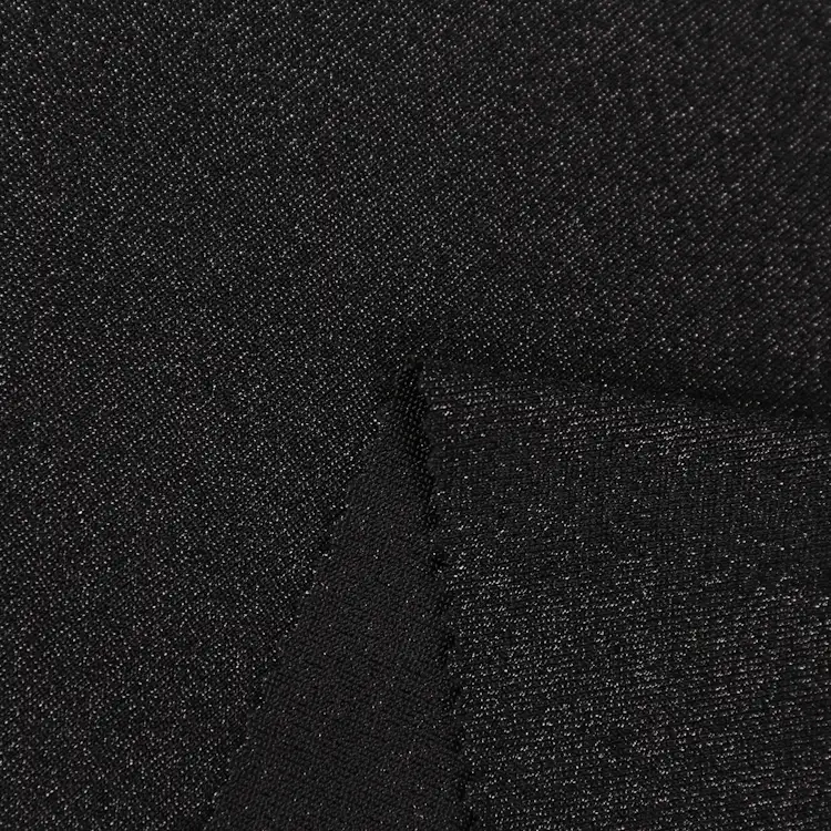 China Fabric for T-Shirt,Skirt,Sports Bras Single Jersey Knit Fabric Lurex Spandex Nylon Black color buy from China wholesaler bulk order at wholesale price free worldwide shipping Alibaba