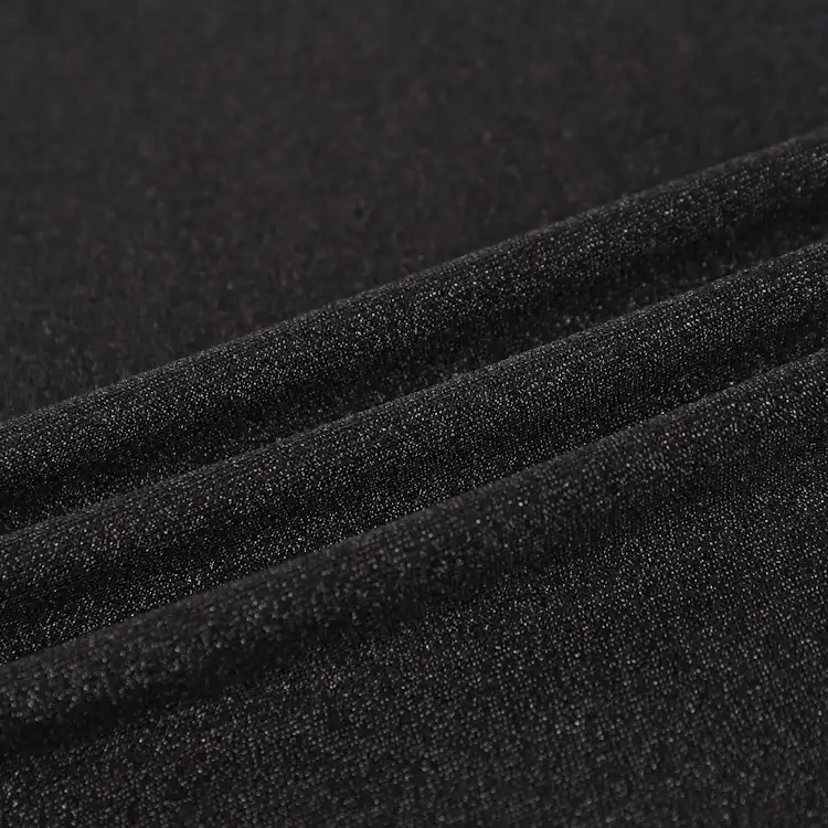 China Fabric for T-Shirt,Skirt,Sports Bras Single Jersey Knit Fabric Lurex Spandex Nylon Black color buy from China wholesaler bulk order at wholesale price free worldwide shipping Alibaba