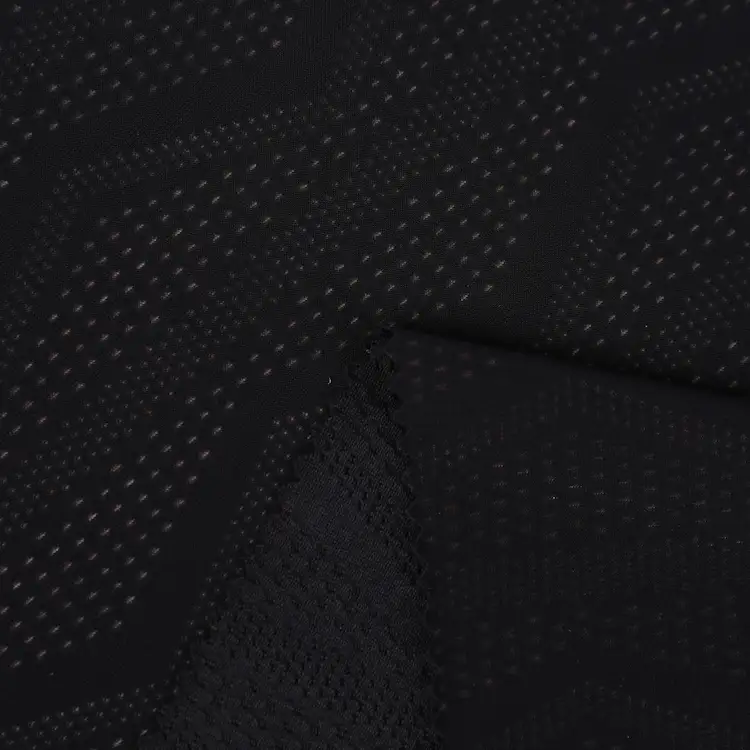 China Fabric for T-Shirt,Yoga Clothes,Swimsuits,Yoga Pants,Swim shorts,Sports Bras Mesh Knit Fabric Spandex Nylon Black color buy from China wholesaler bulk order at wholesale price free worldwide shipping Alibaba