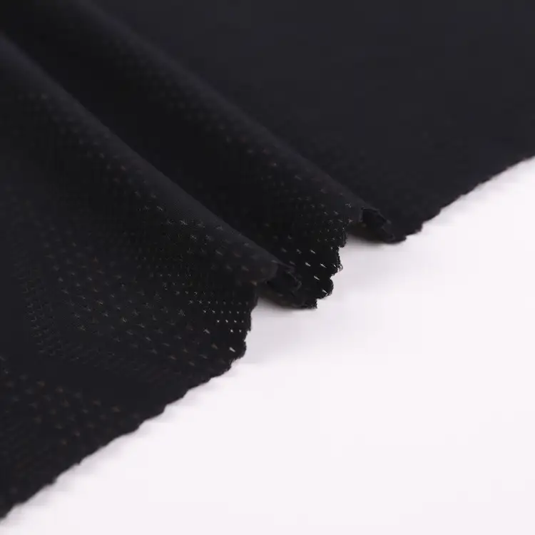 China Fabric for T-Shirt,Yoga Clothes,Swimsuits,Yoga Pants,Swim shorts,Sports Bras Mesh Knit Fabric Spandex Nylon Black color buy from China wholesaler bulk order at wholesale price free worldwide shipping Alibaba