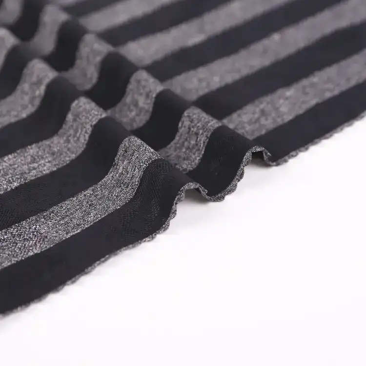 China Fabric for T-Shirt Weft Jacquard Knit Fabric Nylon Polyester Spandex Stripe color buy from China wholesaler bulk order at wholesale price free worldwide shipping Alibaba