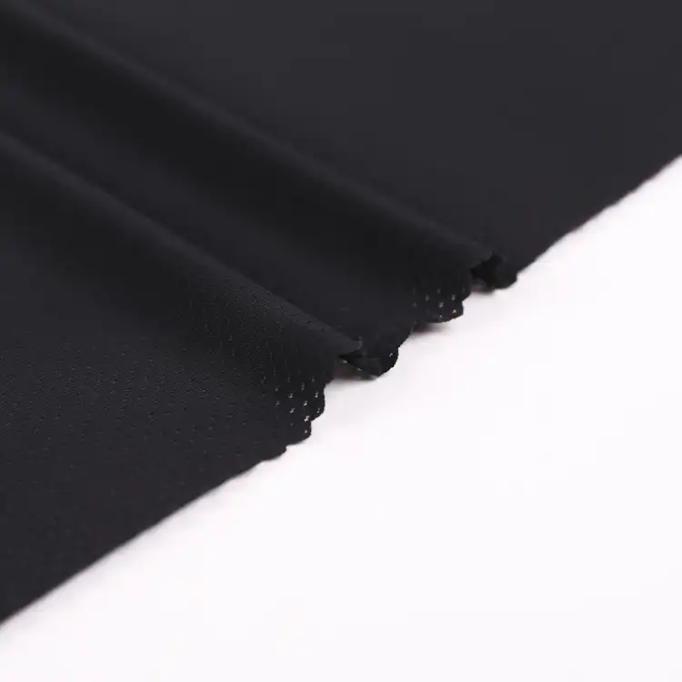 China Fabric for T-Shirt,Swimsuits,Yoga Pants,Swim shorts,Sports Bras Mesh Knit Fabric Spandex Nylon Black color buy from China wholesaler bulk order at wholesale price free worldwide shipping Alibaba