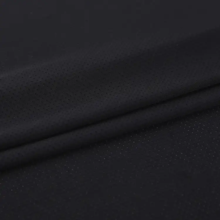 China Fabric for T-Shirt,Swimsuits,Yoga Pants,Swim shorts,Sports Bras Mesh Knit Fabric Spandex Nylon Black color buy from China wholesaler bulk order at wholesale price free worldwide shipping Alibaba