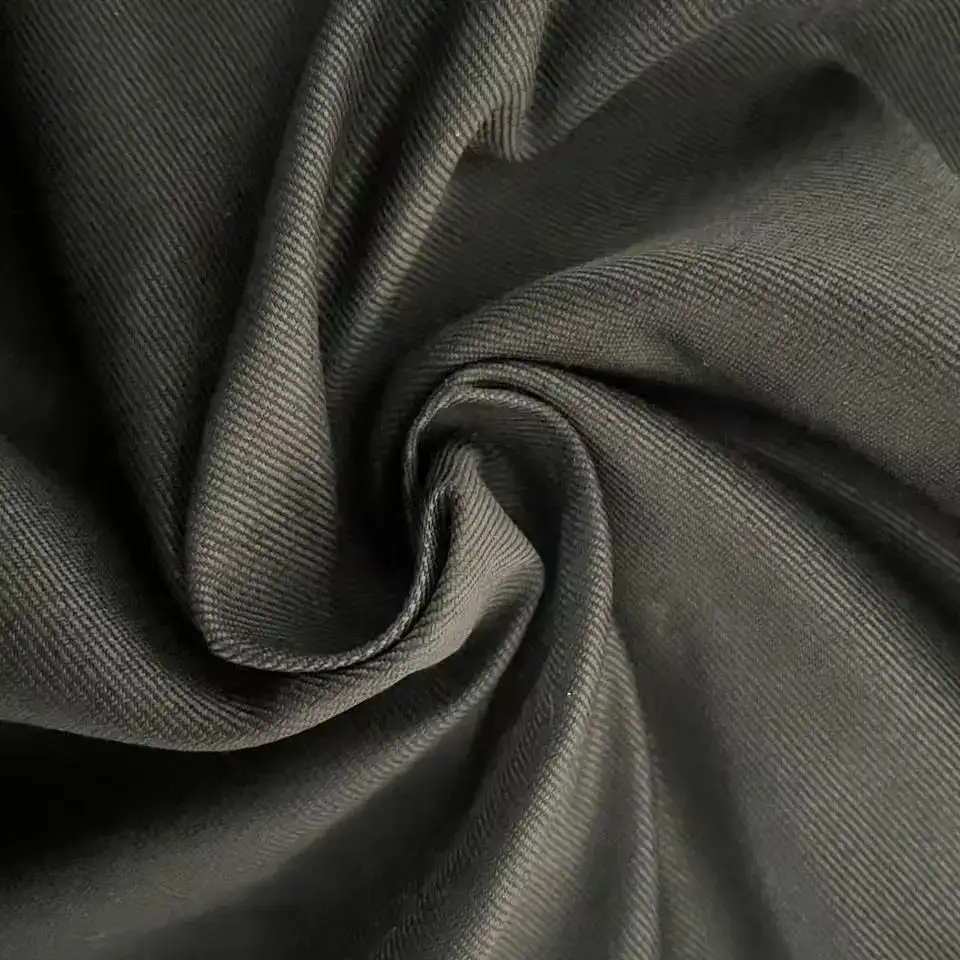 China Fabric for Pants,Jeans,Tracksuits CVC Twill Woven Blended Fabric Cotton Polyester Spandex black color buy from China wholesaler bulk order at wholesale price free worldwide shipping Alibaba