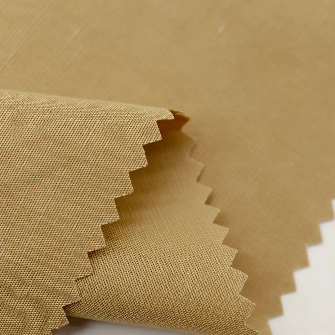 China Fabric for Shirt,Blouse,Shirt Long Sleeve Button (Sweater),Shirt Half Sleeve Button (Sweater) Cotton Plain Natural Woven Fabric Tencel Flax Khaki color buy from China wholesaler bulk order at wholesale price free worldwide shipping Alibaba