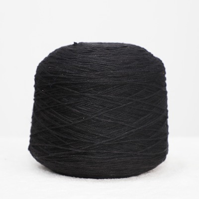 Core Spun Yarn 54%Recycled Polyester 32%Acrylic 6%Nylon 8%PBT 3/8SNm Black