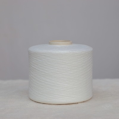 Ring Spun 100%Recycled Polyester 1/19SNm White