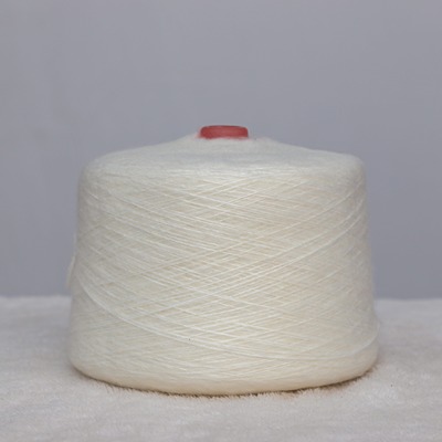 Air Spun Yarn 62%Acrylic 38%Recycled Polyester 1/5.5SNm White