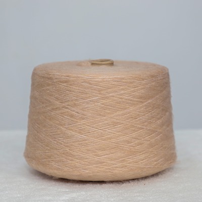 Air Spun Yarn 46%Recycled Polyester 36%Polyester 18%Acrylic 1/5SNm Light Brown