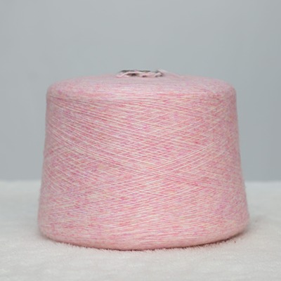 Air Spun Yarn 44%Recycled Polyester 32%Polyester 11%Acrylic 8%Nylon 5%Wool 1/5.5SNm Pink