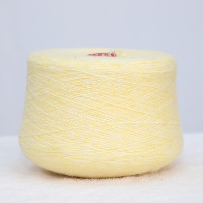 Air Spun Yarn 50%Recycled Polyester 30%Polyester 10%Wool 10%Nylon 1/5.8SNm Yellow